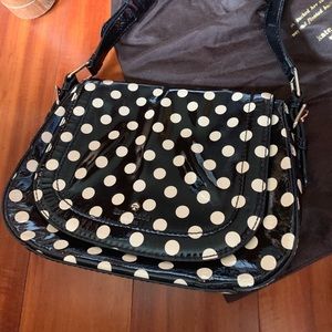 Kate Spade patent leather polka dot purse